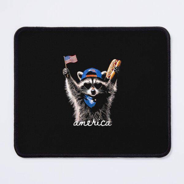 Item preview, Patriotic Cool Raccoon 4th of July American Flag and Hot Dog designed and sold by Methahshop.