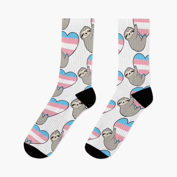 Item preview, Trangender Pride Sloth Hugging Heart – LGBTQ+ Pride Design designed and sold by Cannaxes Studio.