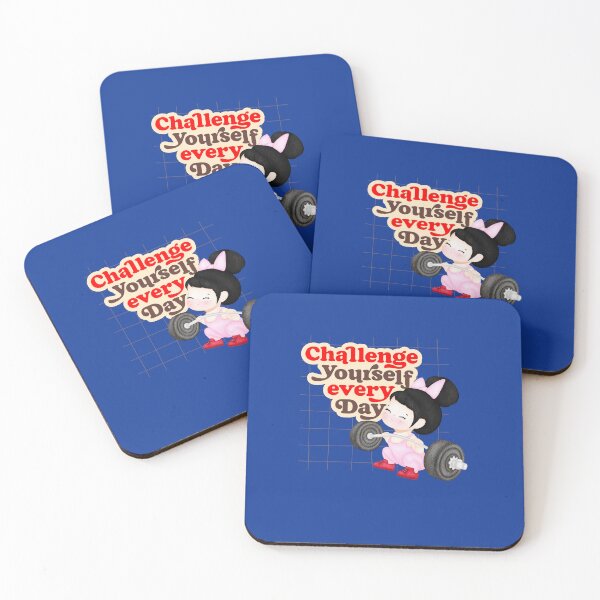 Item preview, Challenge Yourself Every Day – Cute Fitness Motivation Girl designed and sold by Palette _Vibes.