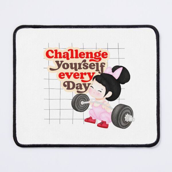 Item preview, Challenge Yourself Every Day – Cute Fitness Motivation Girl designed and sold by Palette _Vibes.