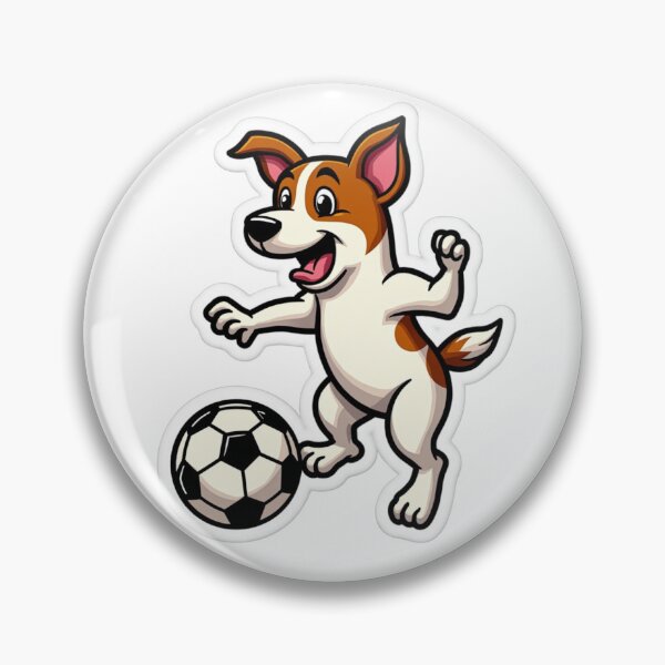 Item preview, Jack Russell Terrier playing soccer designed and sold by Prints by Mat.