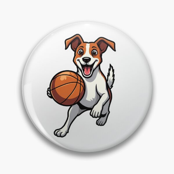Item preview, Jack Russell Terrier playing basketball designed and sold by Prints by Mat.