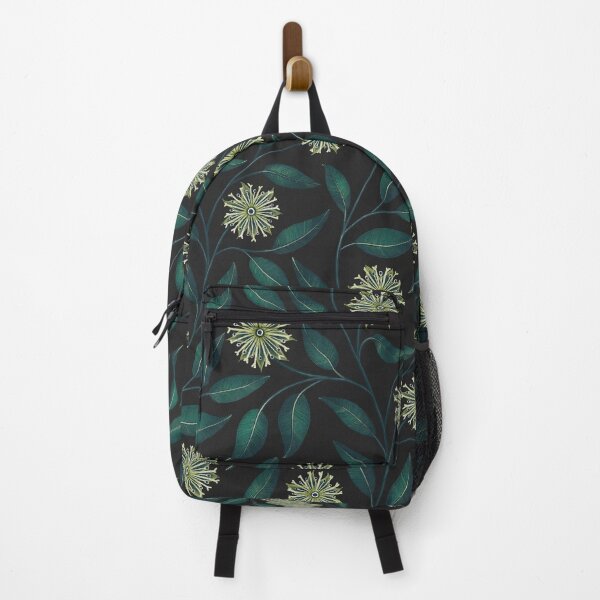 Item preview, Fantasy plants with glossy green leaves against a matte black background designed and sold by Sonja Birkelbach.