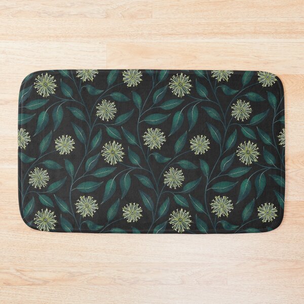 Item preview, Fantasy plants with glossy green leaves against a matte black background designed and sold by Sonja Birkelbach.