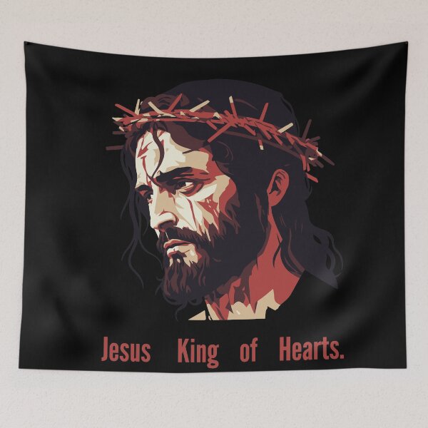 Item preview, Jesus King Of Hearts designed and sold by AMCreatix.