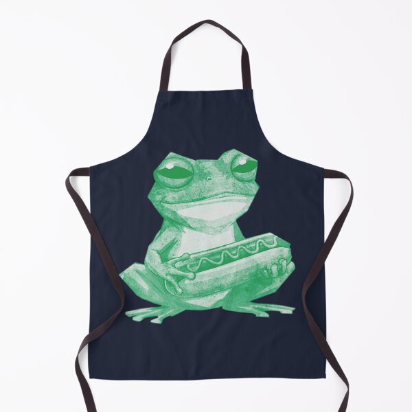 Item preview, Grumpy Frog Holding Hot Dog designed and sold by kinpirks.