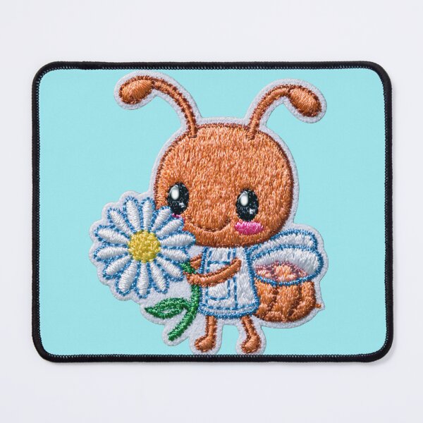 Item preview, Cute Embroidered Ant with Daisy designed and sold by MegaNovaArt.