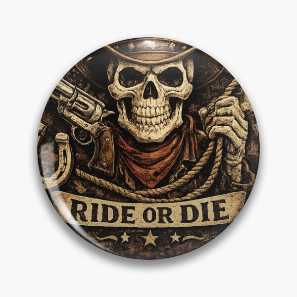 Item preview, Ride Or Die Cowboy Skull – Vintage Western Outlaw Design designed and sold by UrbanPrintVibes.