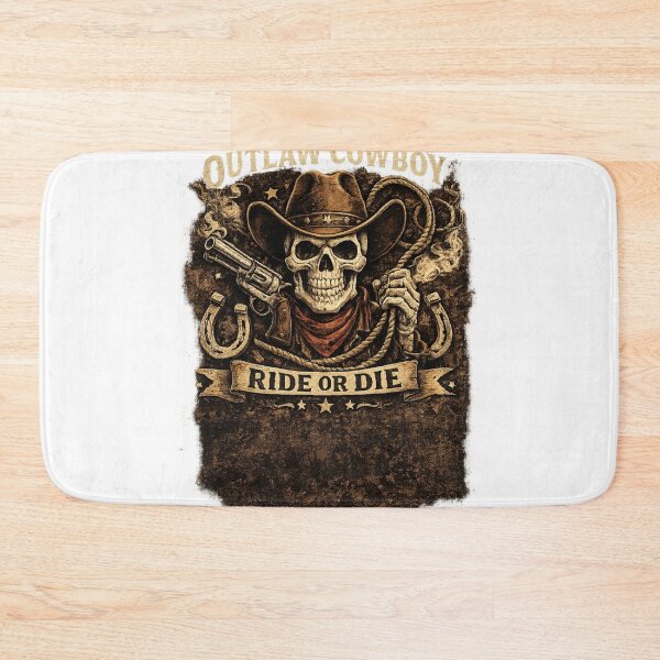 Item preview, Ride Or Die Cowboy Skull – Vintage Western Outlaw Design designed and sold by UrbanPrintVibes.