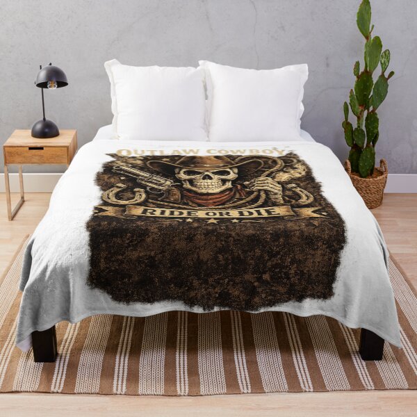 Item preview, Ride Or Die Cowboy Skull – Vintage Western Outlaw Design designed and sold by UrbanPrintVibes.