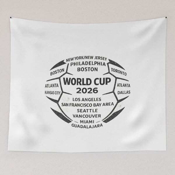 Item preview, World Cup 2026 Host Cities Vintage Soccer Ball designed and sold by ArthUpscale.