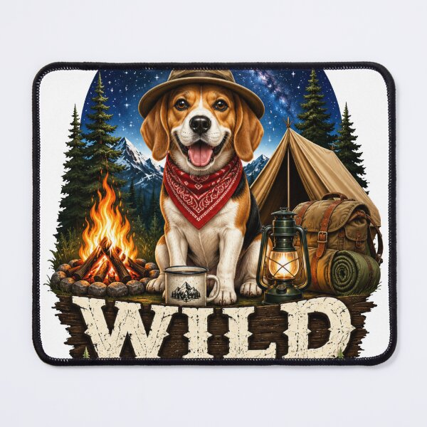 Item preview, Cute Camper Dog Wild Free Sticker designed and sold by PawFusionArt.