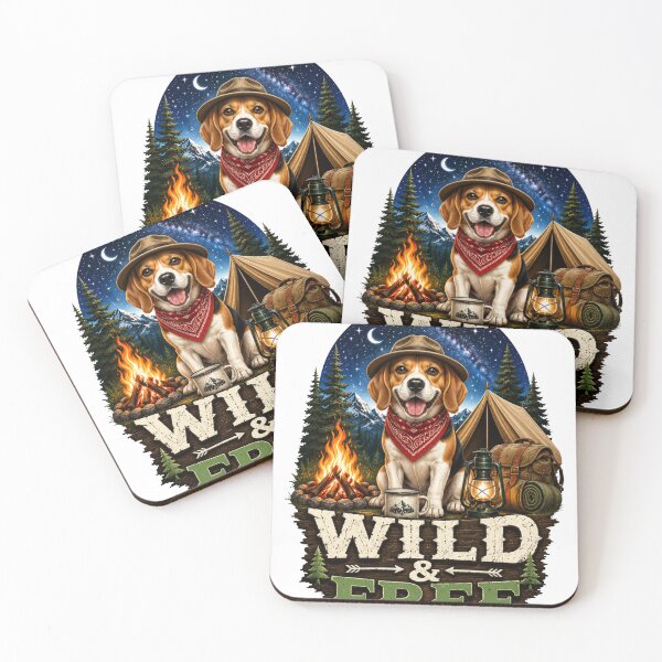Item preview, Cute Camper Dog Wild Free Sticker designed and sold by PawFusionArt.