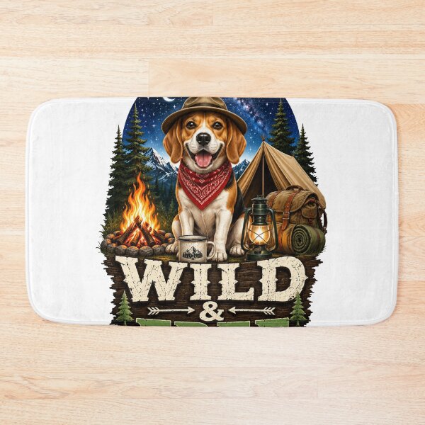 Item preview, Cute Camper Dog Wild Free Sticker designed and sold by PawFusionArt.