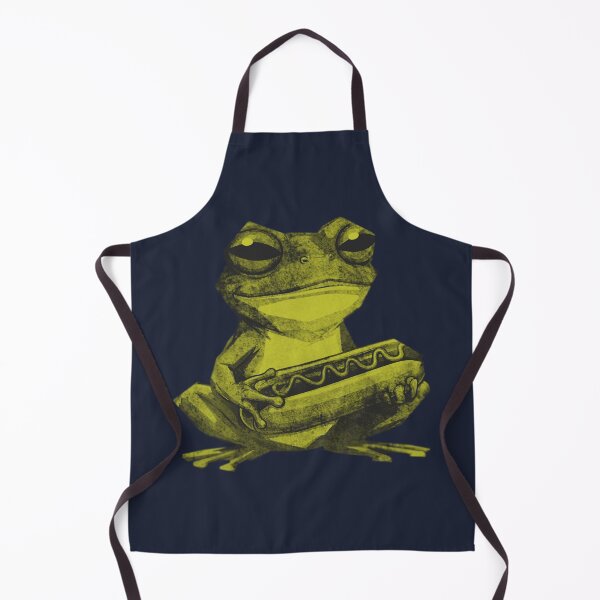 Item preview, Grumpy Frog Holding Hot Dog designed and sold by kinpirks.