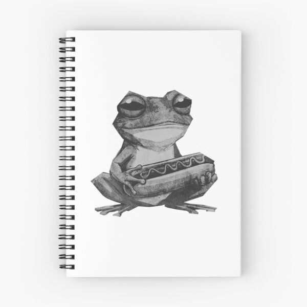 Item preview, Grumpy Frog Holding Hot Dog designed and sold by kinpirks.