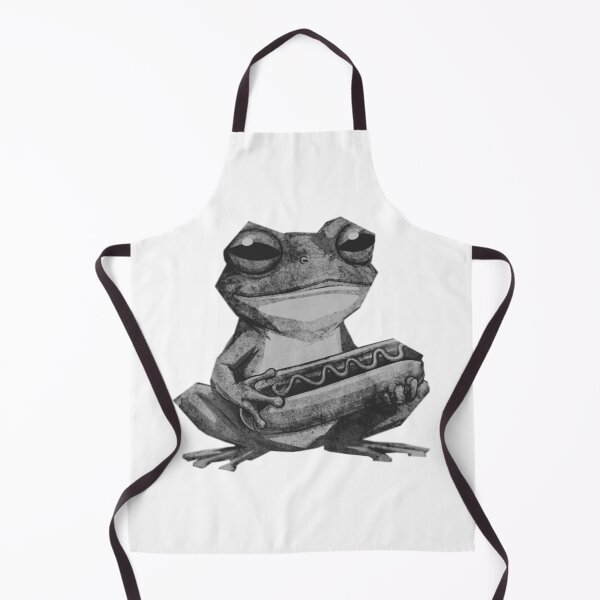 Item preview, Grumpy Frog Holding Hot Dog designed and sold by kinpirks.