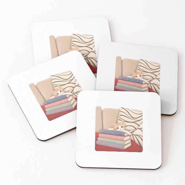 Item preview, Cozy Reading Cat Sticker | Cute Nerd designed and sold by the-cute-nerd.