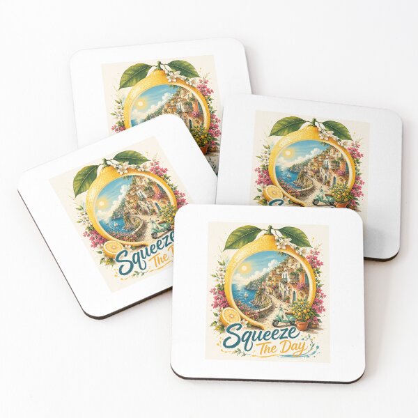 Item preview, Squeeze The Day Vintage Italian Summer Lemon Art - Amalfi Coast designed and sold by NinaVibeStudio.