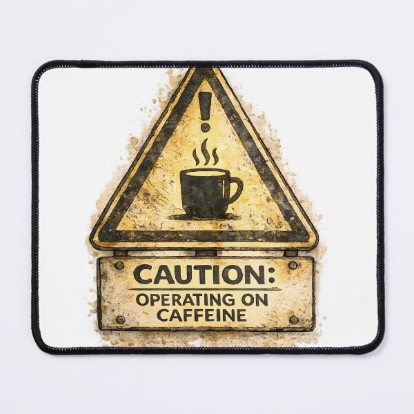 Item preview, Caution: Operating On Caffeine designed and sold by PatiImagination.