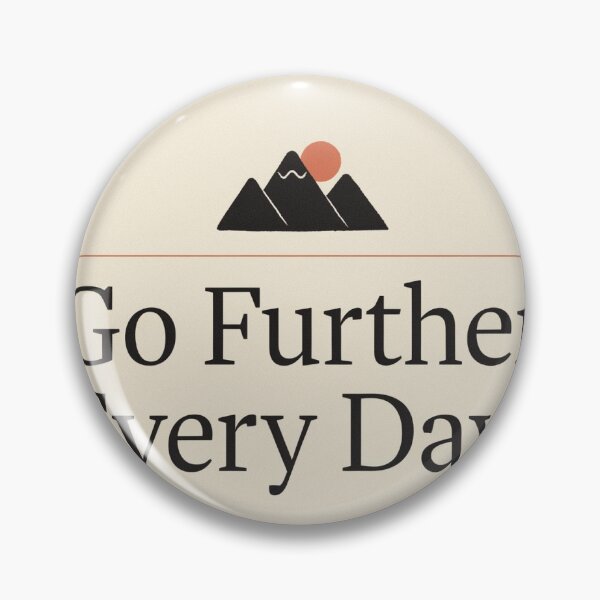 Item preview, Go Further Every Day | Minimalist Mountain Motivational Poster designed and sold by VelvetWhiskers.