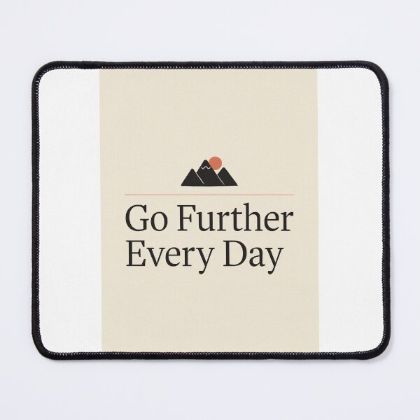 Item preview, Go Further Every Day | Minimalist Mountain Motivational Poster designed and sold by VelvetWhiskers.