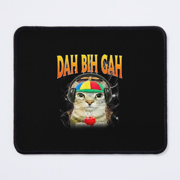 Item preview, Dah Bih Gah Funny Cat Meme with Propeller Hat and Headphones designed and sold by Methahshop.