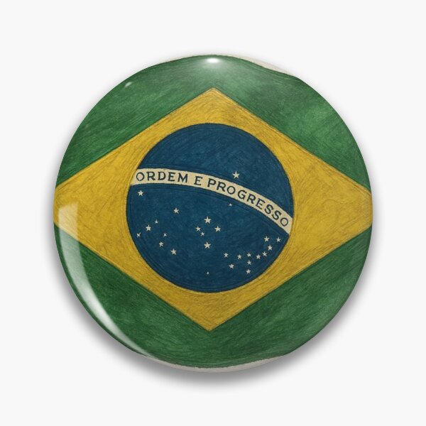 Item preview, Brazil Flag Vibrant Colors designed and sold by Lellenatavarez.