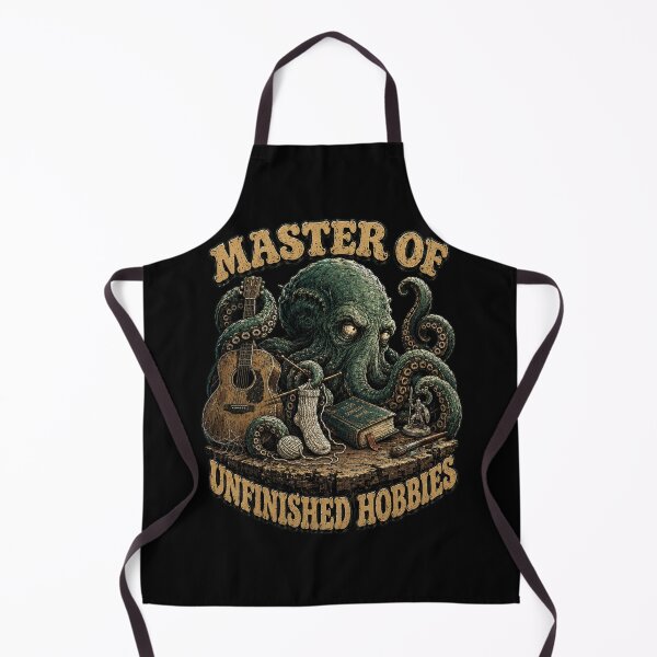 Item preview, Funny Kraken Procrastinator Unfinished Hobbies Retro Graphic Tee designed and sold by Mythic Ink Studio.