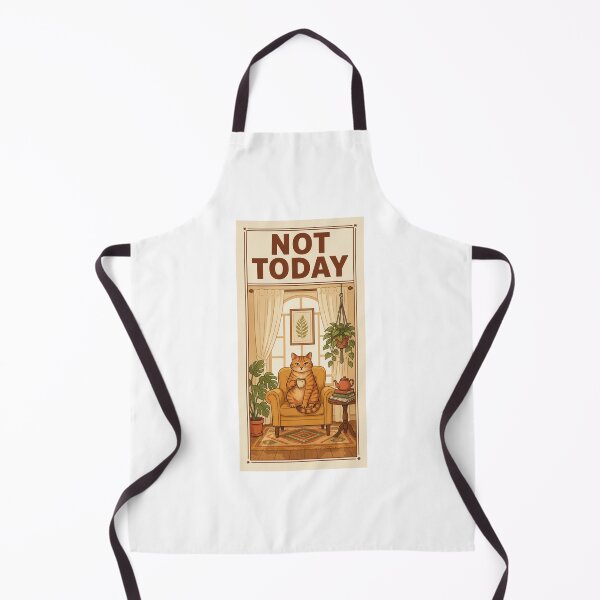 Item preview, Not Today Cat Vintage Poster | Funny Introvert Wall Art designed and sold by VelvetWhiskers.