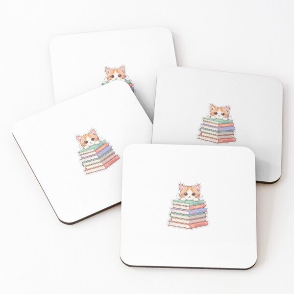 Item preview, Happy Bookish Cat Sticker | Cute Nerd designed and sold by the-cute-nerd.