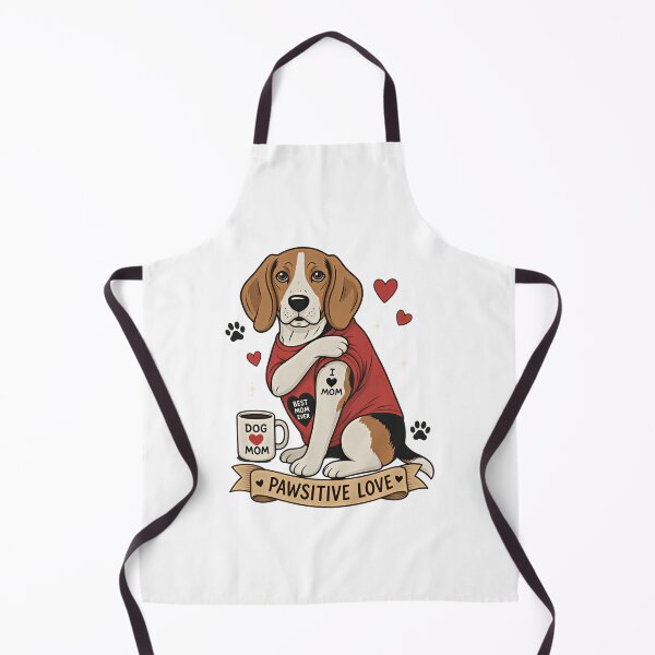 Item preview, Beagle Dog with Tattoo Illustration I Heart Mom designed and sold by Blok45.