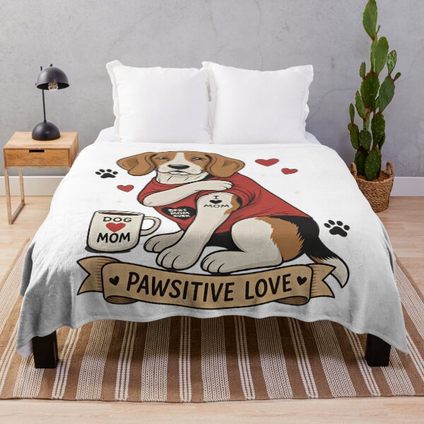 Item preview, Beagle Dog with Tattoo Illustration I Heart Mom designed and sold by Blok45.