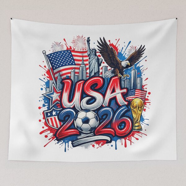 Item preview, USA 2026 Soccer Fan Design | USA 2026 FIFA World Cup Soccer T-Shirt designed and sold by CreativeNest Prints.