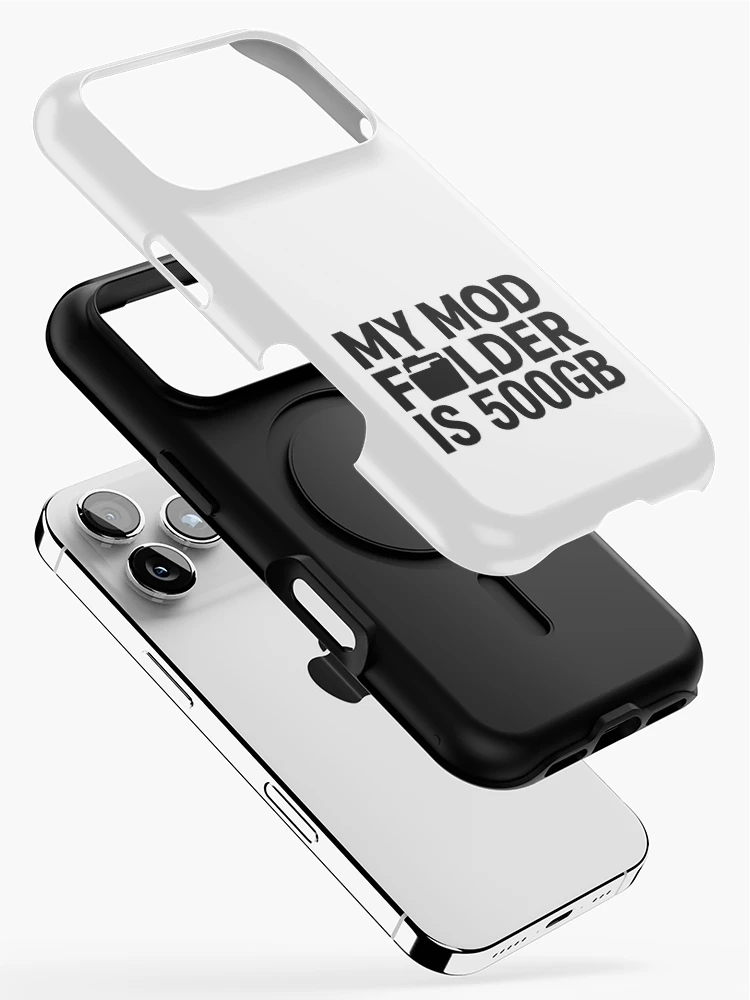 Thumbnail 2 of 4, iPhone Case, Mod Folder Hoarder - Sim Racing Humor designed and sold by GarageGraphics.