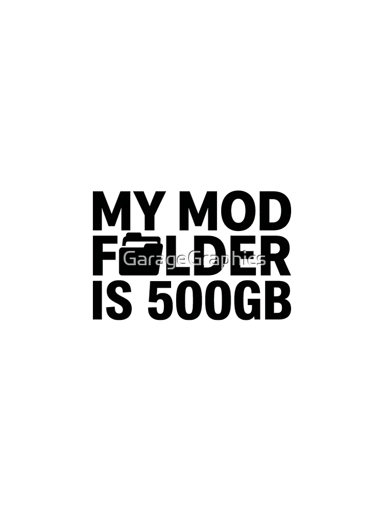 Thumbnail 5 of 5, A-Line Dress, Mod Folder Hoarder - Sim Racing Humor designed and sold by GarageGraphics.
