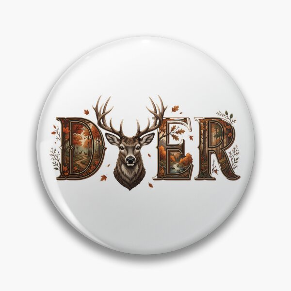 Item preview, DEER Wildlife Typography Autumn Forest Nature Animal Wall Art designed and sold by Presshue.