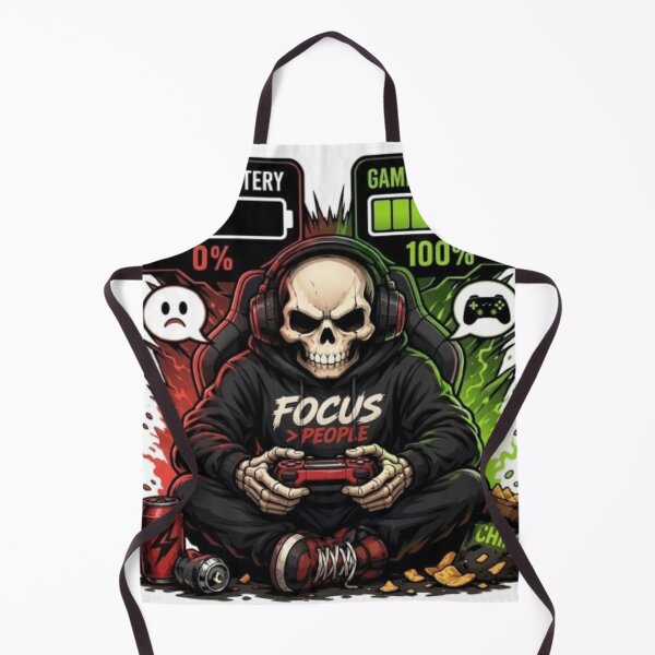 Item preview, Social Battery 0 Gaming Battery 100 Gamer Skull Meme designed and sold by Northern Glow Art.