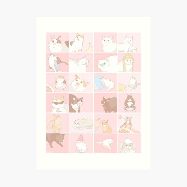Meme cats Art Print