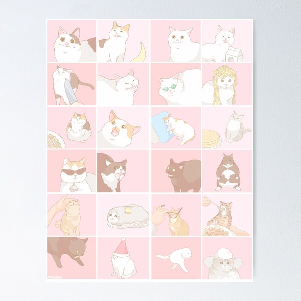 Cute Cat - Meme posters & Art Prints de Mashz - Printler