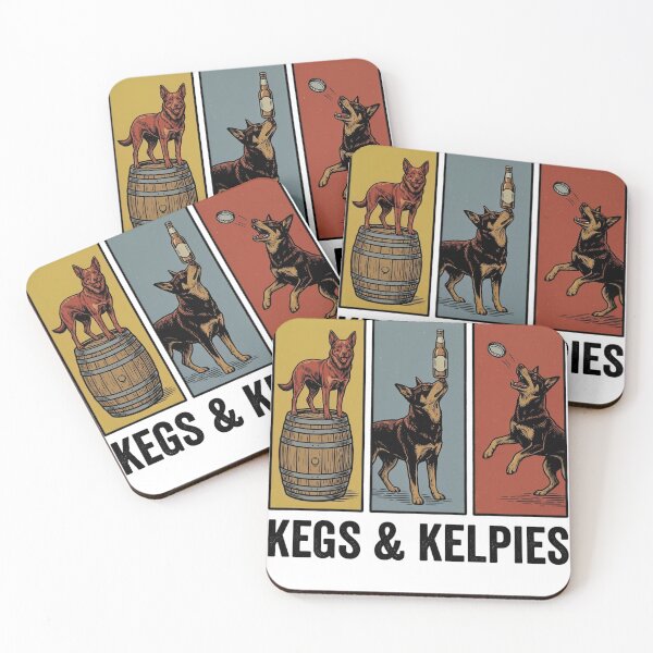 Item preview, Kegs and Kelpies Dog Beer Lover Design designed and sold by JMDesignHub.