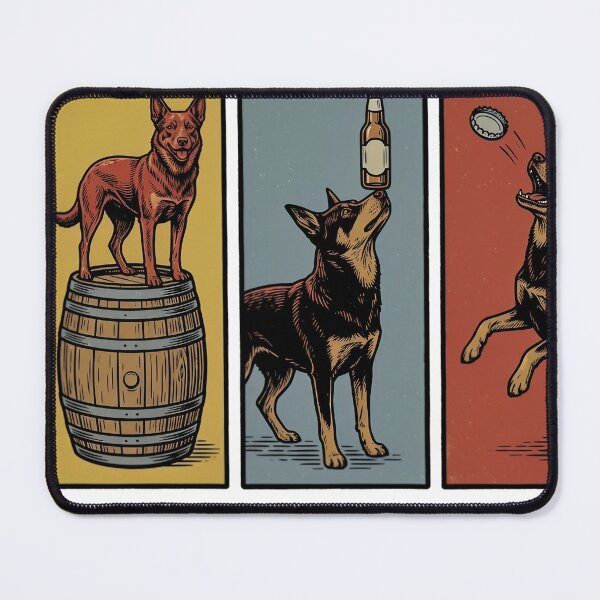 Item preview, Kegs and Kelpies Dog Beer Lover Design designed and sold by JMDesignHub.