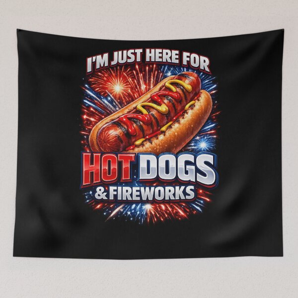 Item preview, I am just here for Hot Dogs & Fireworks 4th of July Gift designed and sold by XYZ Studio.