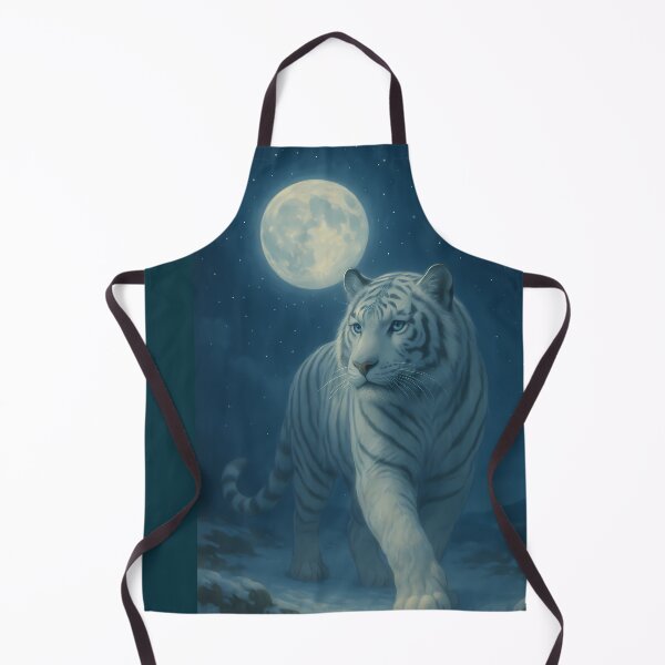 Item preview, Moonlit White Tiger Fantasy Art designed and sold by ManJiangHong.