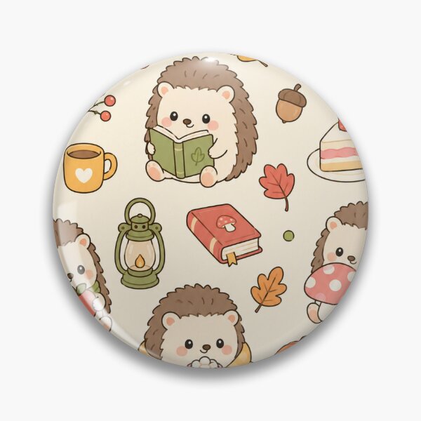 Item preview, Cute Autumn Hedgehog Kawaii Pattern designed and sold by Soft Berry Studio.
