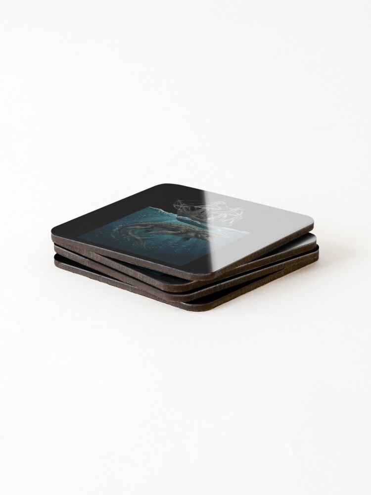 Thumbnail 4 of 5, Coasters (Set of 4), Mosasaurus designed and sold by ReneMM.