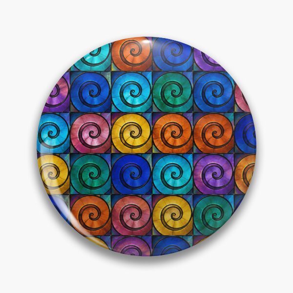 Item preview, Hypnotic Stained Glass Spiral Grid designed and sold by Dresut.