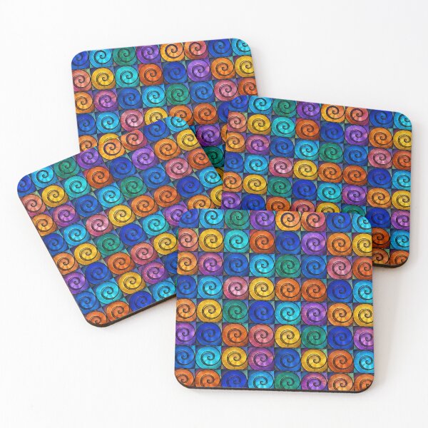 Item preview, Hypnotic Stained Glass Spiral Grid designed and sold by Dresut.