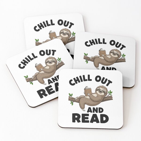 Item preview, Chill Out and Read Funny Inspirational Sloth – Embrace Calm and Self-Care designed and sold by Magraphx.