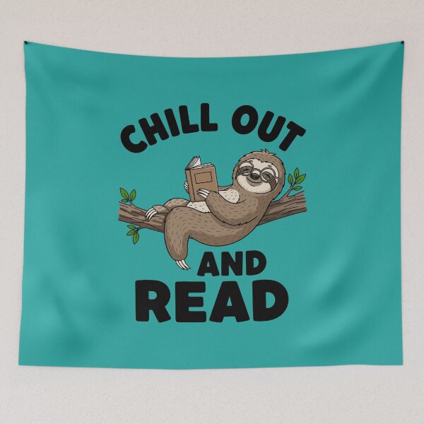Item preview, Chill Out and Read Funny Inspirational Sloth – Embrace Calm and Self-Care designed and sold by Magraphx.